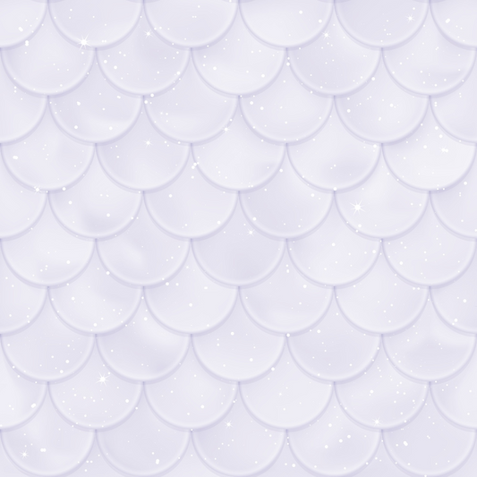 White iridescent scalloped pattern with a subtle sparkle effect.