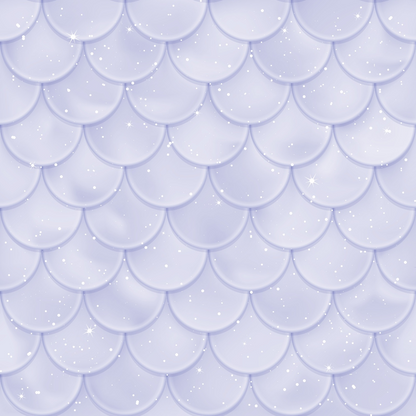 A pattern of overlapping light purple scales with a glossy appearance, scattered with small white sparkles.