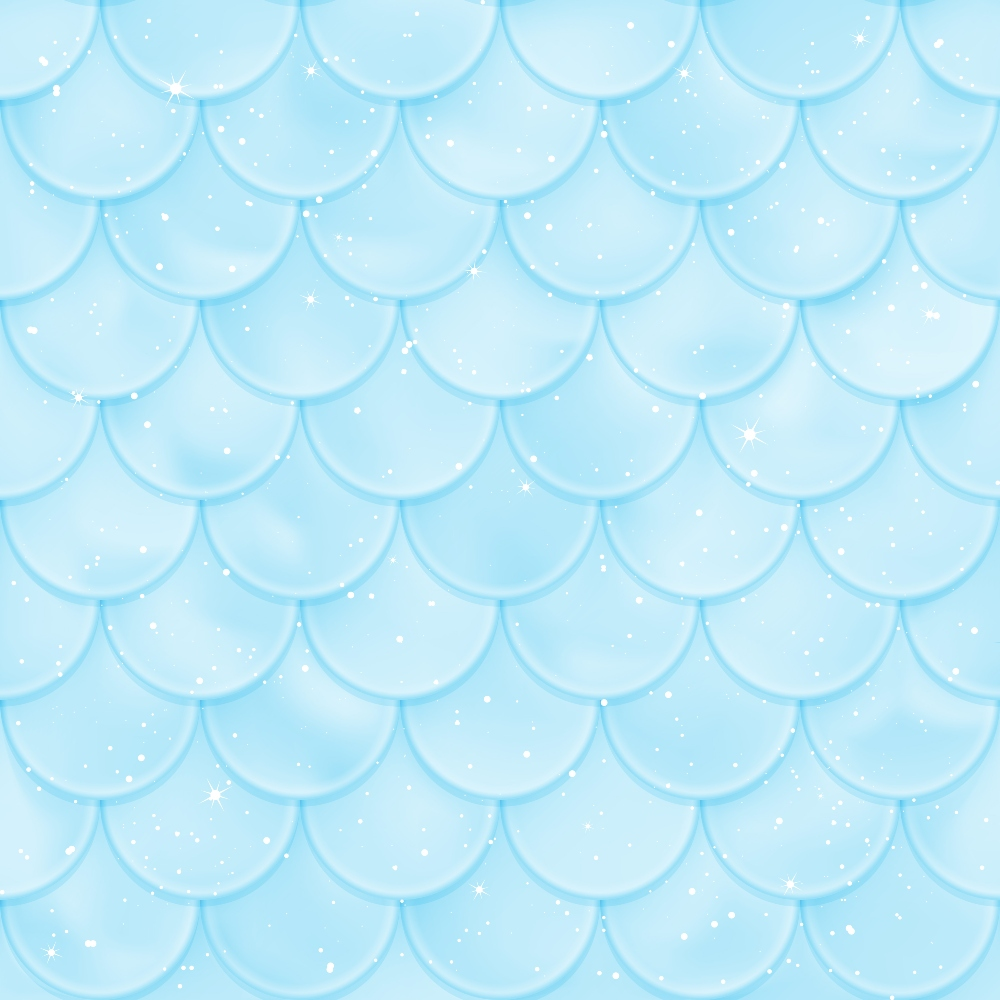 Light blue mermaid scale pattern with a glossy finish and white sparkles evenly distributed throughout the image.