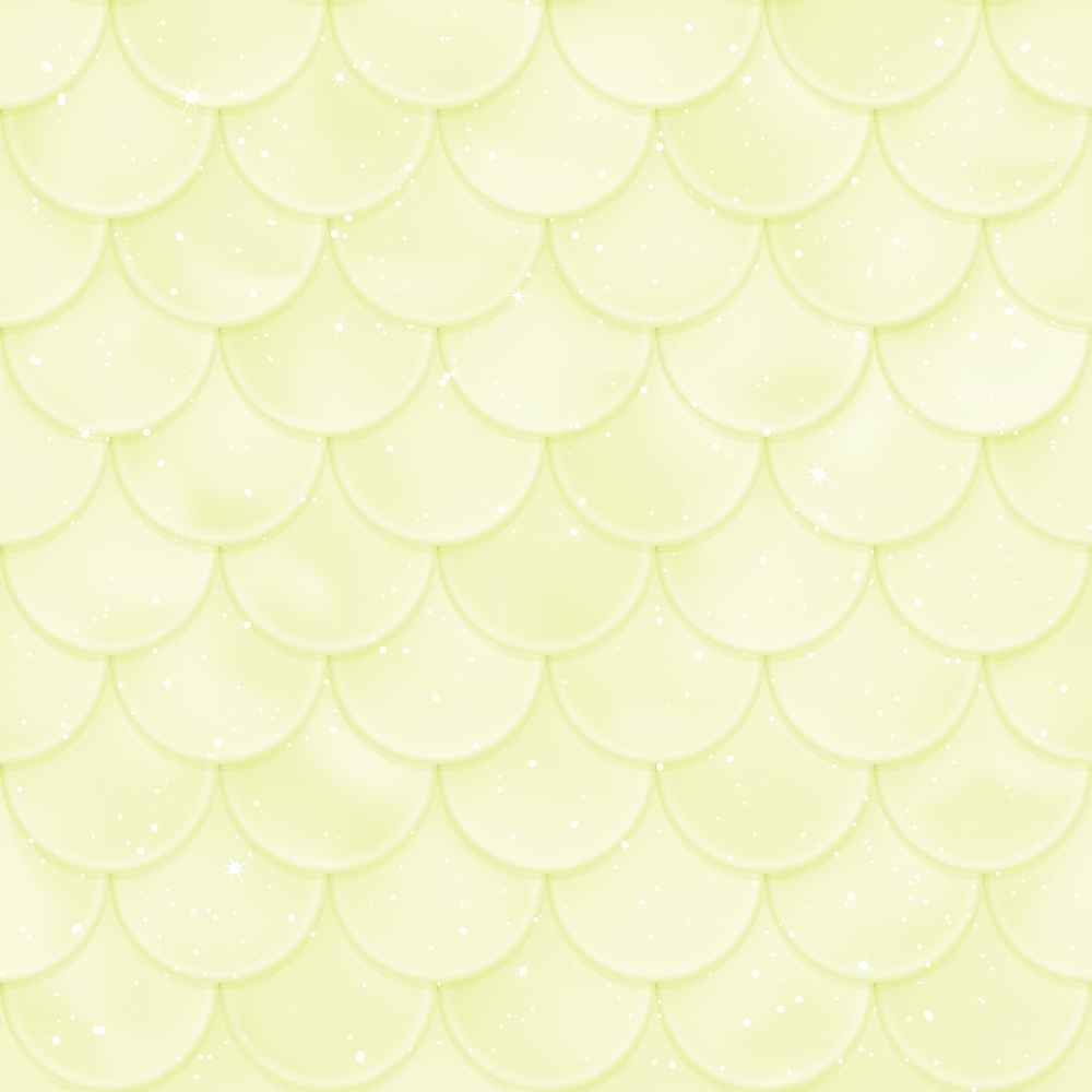 Pale yellow scalloped pattern with a shimmering, glitter-like effect.