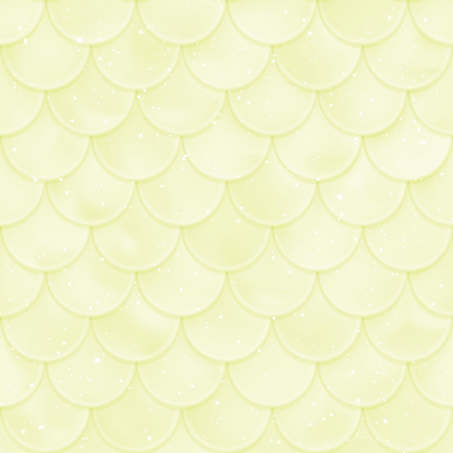 Pale yellow scalloped pattern with a shimmering, glitter-like effect.