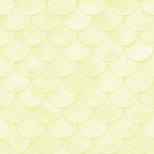 Pale yellow scalloped pattern with a shimmering, glitter-like effect.