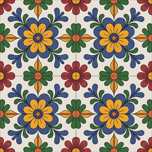 Mexican Talavera Pattern 11 Quilting Cotton Fabric