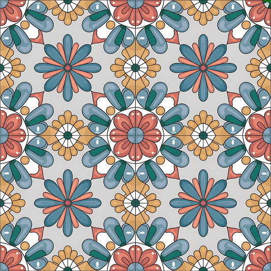 Mexican Talavera Pattern 19 Quilting Cotton Fabric