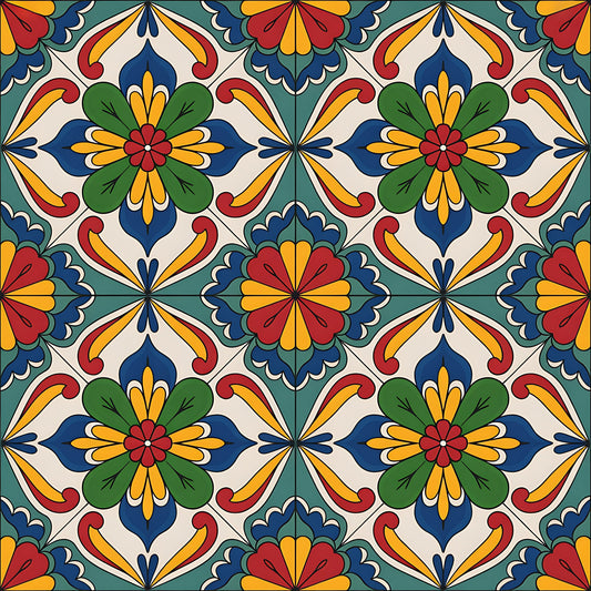 Mexican Talavera Pattern 21 Quilting Cotton Fabric