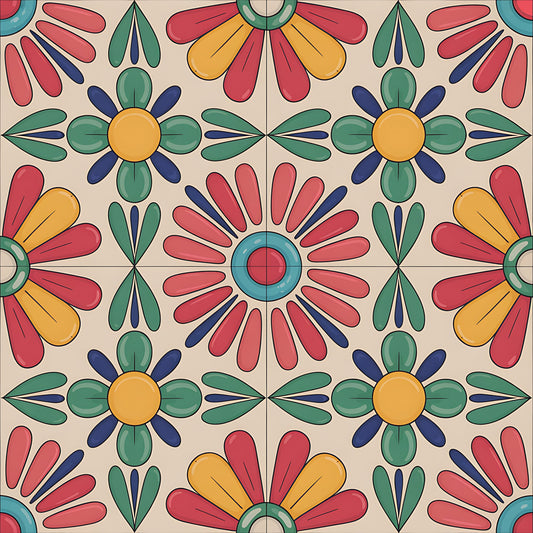 Mexican Talavera Pattern 23 Quilting Cotton Fabric