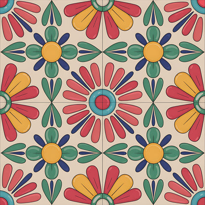 Mexican Talavera Pattern 23 Quilting Cotton Fabric