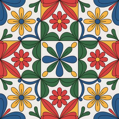 Mexican Talavera Pattern 24 Quilting Cotton Fabric