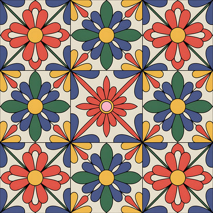 Mexican Talavera Pattern 25 Quilting Cotton Fabric