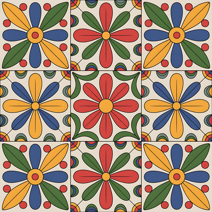 Mexican Talavera Pattern 26 Quilting Cotton Fabric