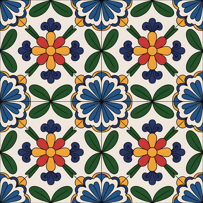 Mexican Talavera Pattern 27 Quilting Cotton Fabric