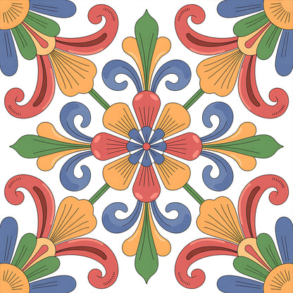 Mexican Talavera Pattern 2 Quilting Cotton Fabric