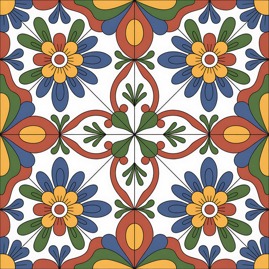 Mexican Talavera Pattern 31 Quilting Cotton Fabric