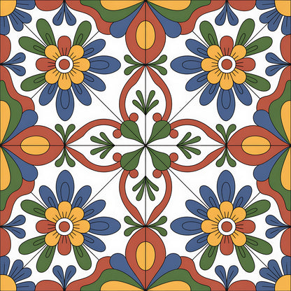 Mexican Talavera Pattern 31 Quilting Cotton Fabric