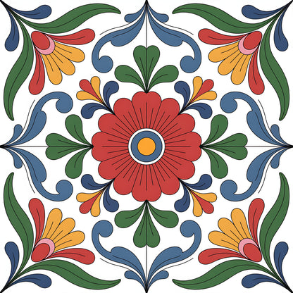 Mexican Talavera Pattern 4 Quilting Cotton Fabric