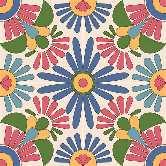 Mexican Talavera Pattern 6 Quilting Cotton Fabric