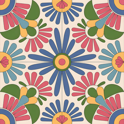 Mexican Talavera Pattern 6 Quilting Cotton Fabric