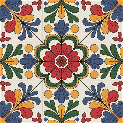 Mexican Talavera Pattern 7 Quilting Cotton Fabric