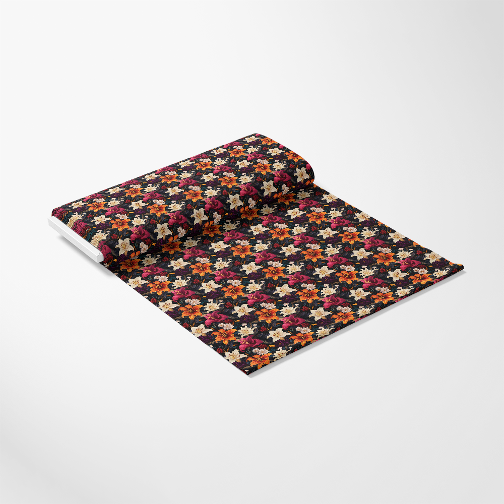 Midnight Floral Garden Pattern 10 Quilting Cotton Fabric
