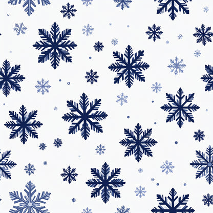 Midnight Nordic Christmas Pattern 1 Quilting Cotton Fabric