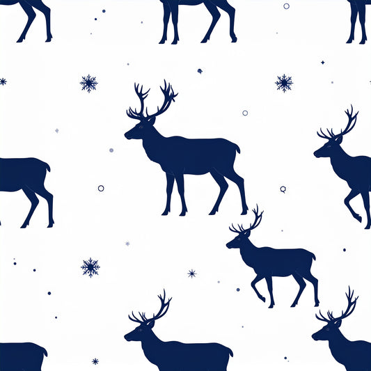 Midnight Nordic Christmas Pattern 17 Quilting Cotton Fabric