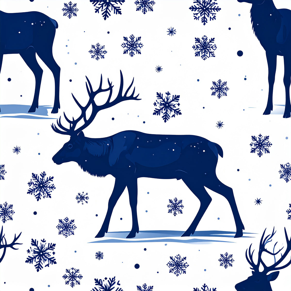 Midnight Nordic Christmas Pattern 20 Quilting Cotton Fabric
