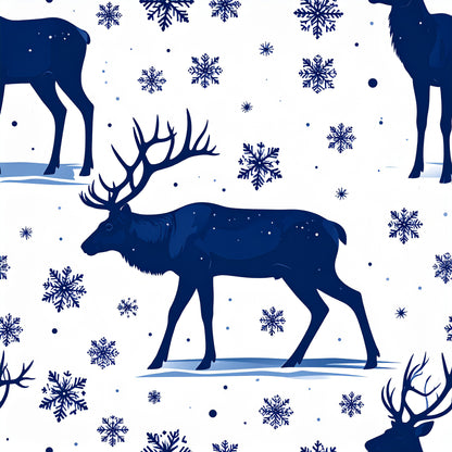 Midnight Nordic Christmas Pattern 20 Quilting Cotton Fabric