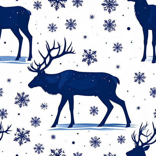 Midnight Nordic Christmas Pattern 20 Quilting Cotton Fabric
