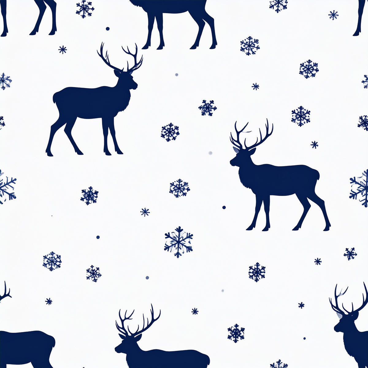 Midnight Nordic Christmas Pattern 21 Quilting Cotton Fabric