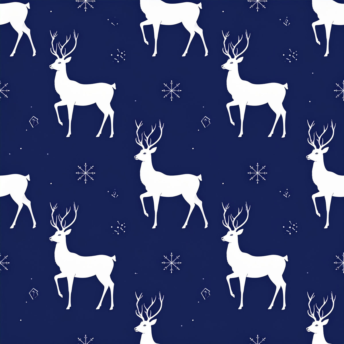 Midnight Nordic Christmas Pattern 5 Quilting Cotton Fabric