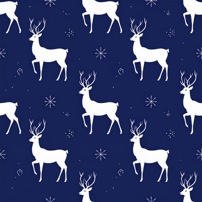 Midnight Nordic Christmas Pattern 5 Quilting Cotton Fabric
