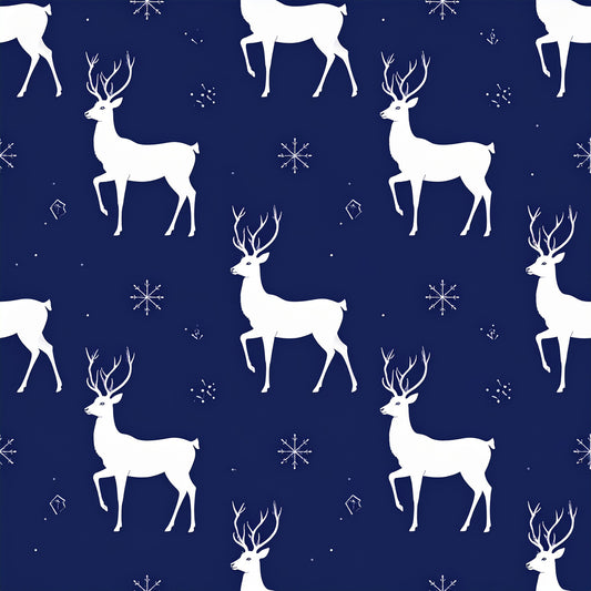 Midnight Nordic Christmas Pattern 5 Quilting Cotton Fabric