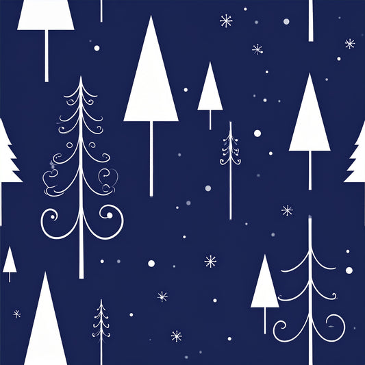 Midnight Nordic Christmas Pattern 6 Quilting Cotton Fabric