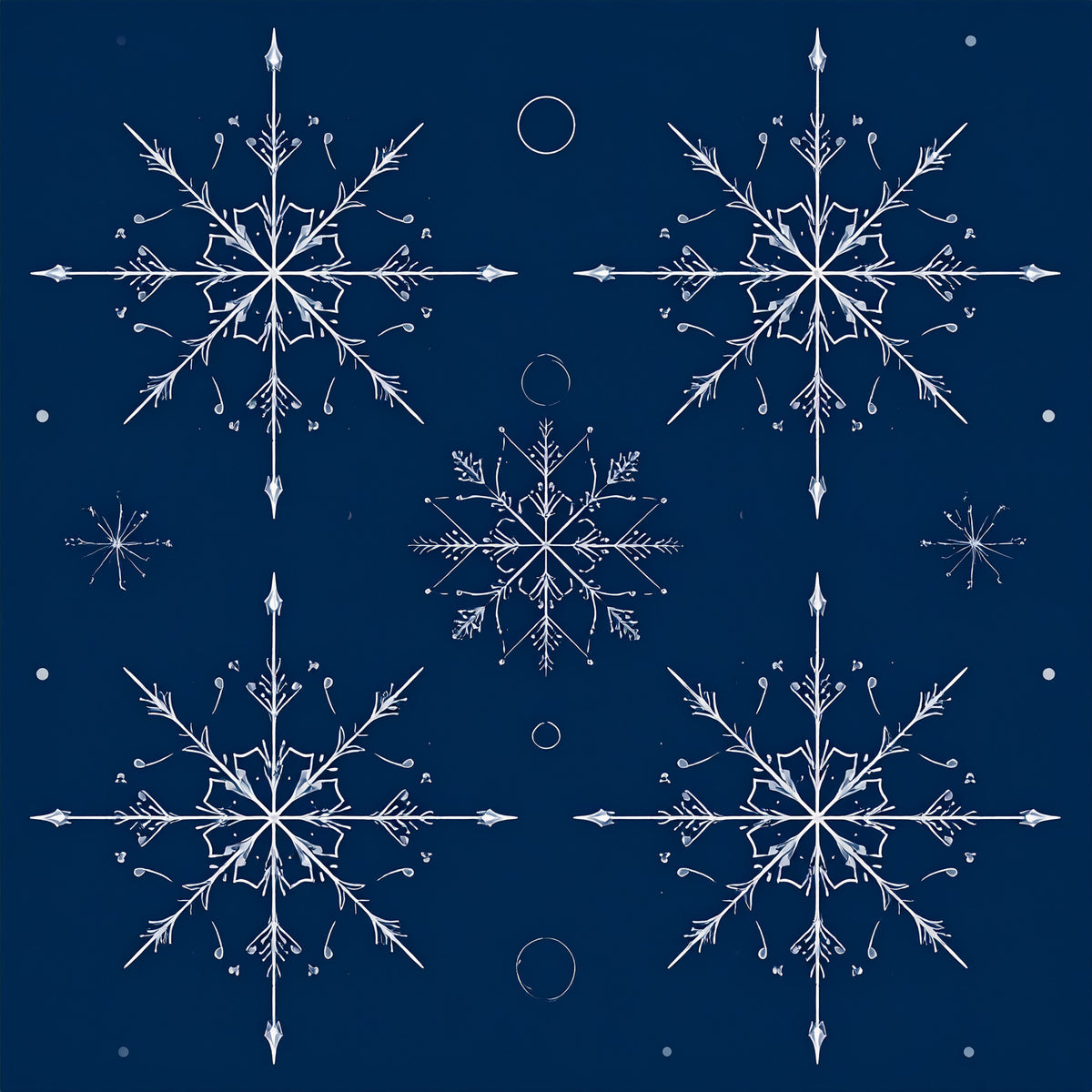 Midnight Nordic Christmas Pattern 8 Quilting Cotton Fabric