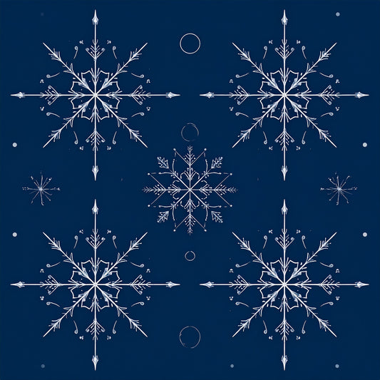 Midnight Nordic Christmas Pattern 8 Quilting Cotton Fabric