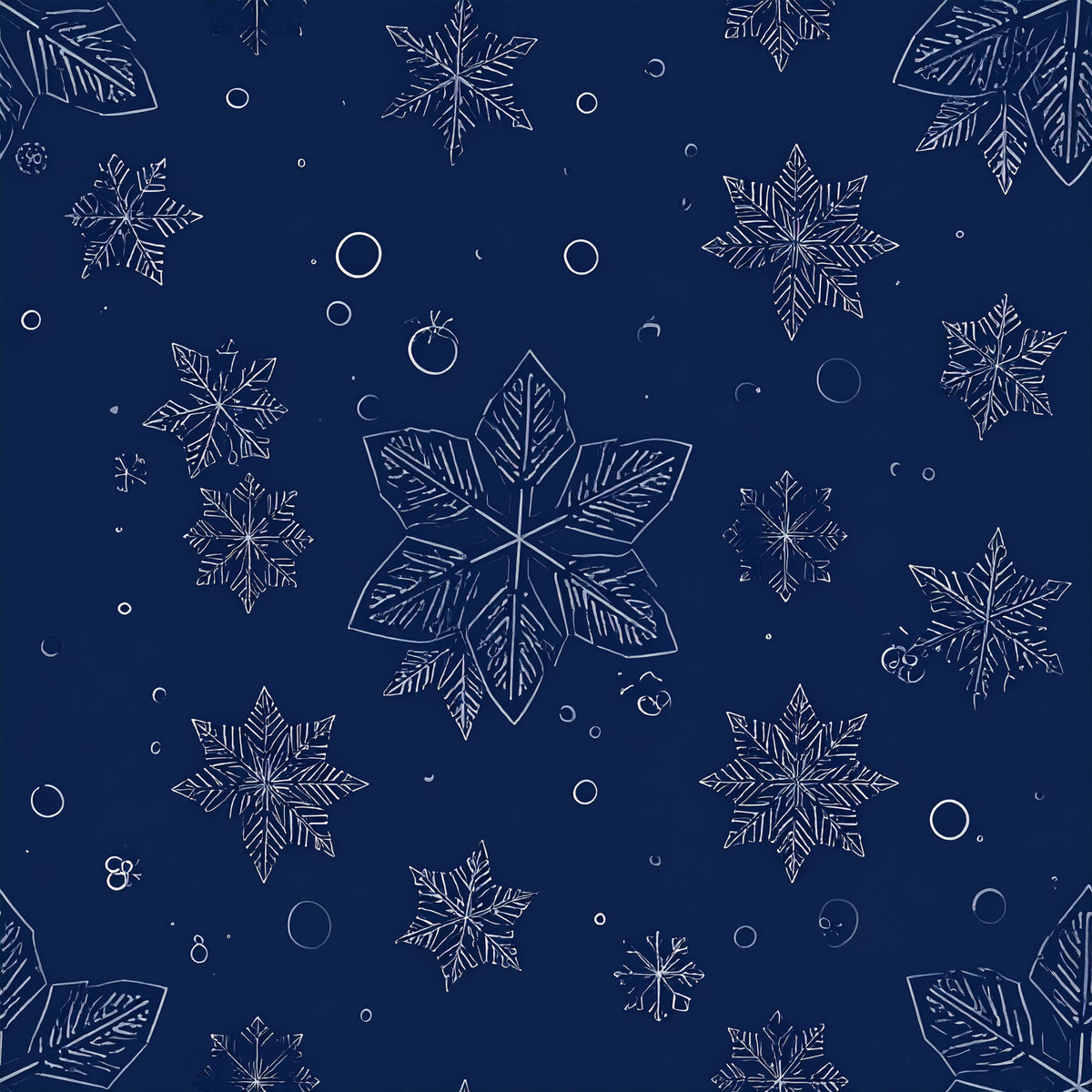 Midnight Nordic Christmas Pattern 9 Quilting Cotton Fabric