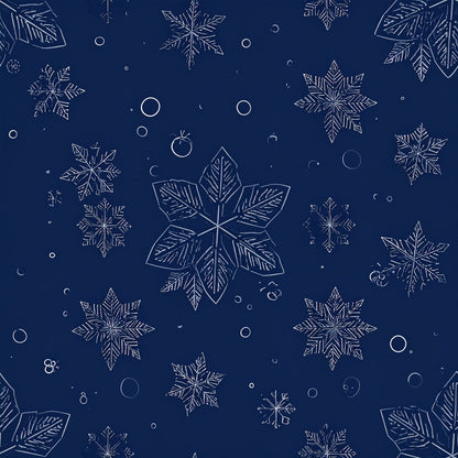 Midnight Nordic Christmas Pattern 9 Quilting Cotton Fabric