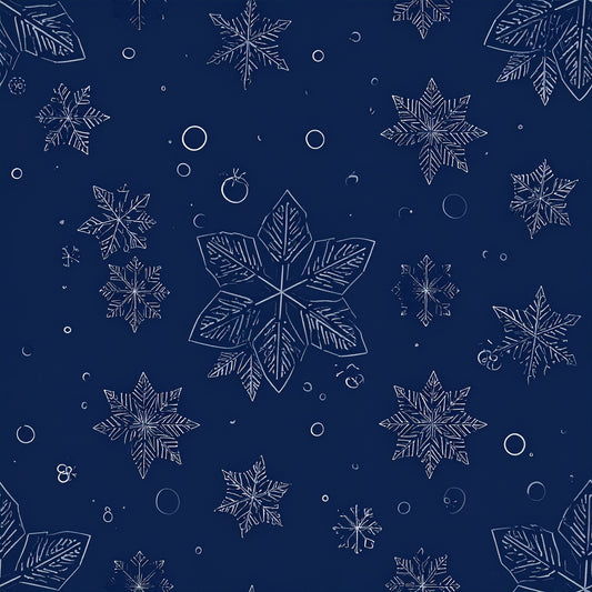 Midnight Nordic Christmas Pattern 9 Quilting Cotton Fabric