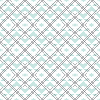 A geometric pattern with intersecting gray lines forming diamonds and light blue shapes at intersections, on a white background.