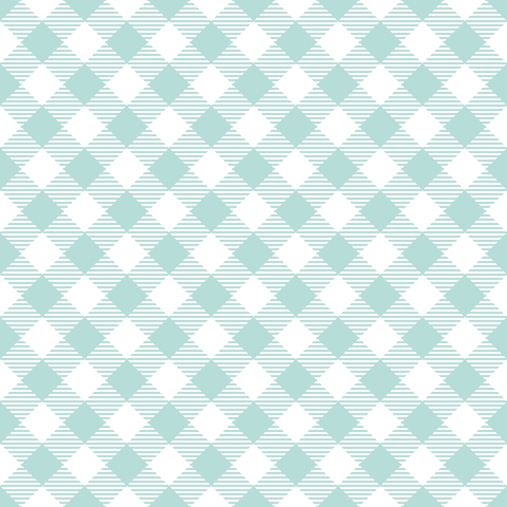 Pattern of alternating solid and striped light blue diamonds on a white background.