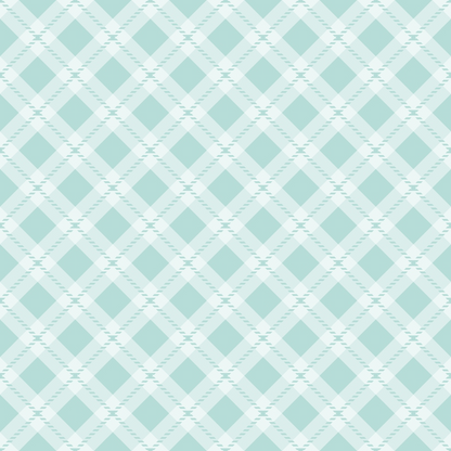 A teal and white geometric diamond pattern forms a symmetrical grid on a light background.