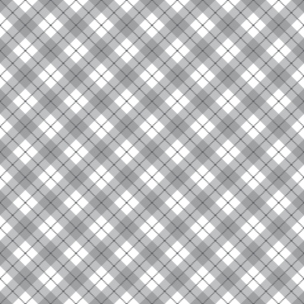 Gray and white checkered argyle pattern with intersecting lines creating diamond shapes.