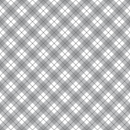 Gray and white checkered argyle pattern with intersecting lines creating diamond shapes.