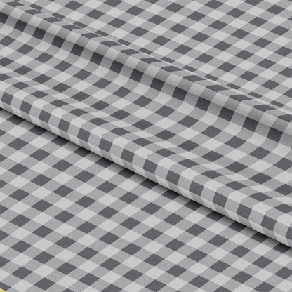 Mint Grey and White Plaid Pattern 1 Quilting Cotton Fabric