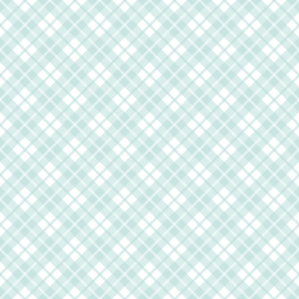 Light blue and white plaid pattern with diagonal stripes and small diamond shapes repeating across the image.