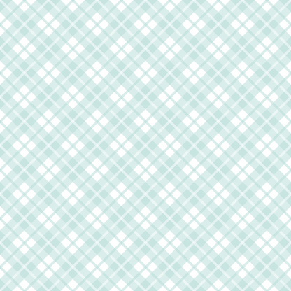 Light blue and white plaid pattern with diagonal stripes and small diamond shapes repeating across the image.