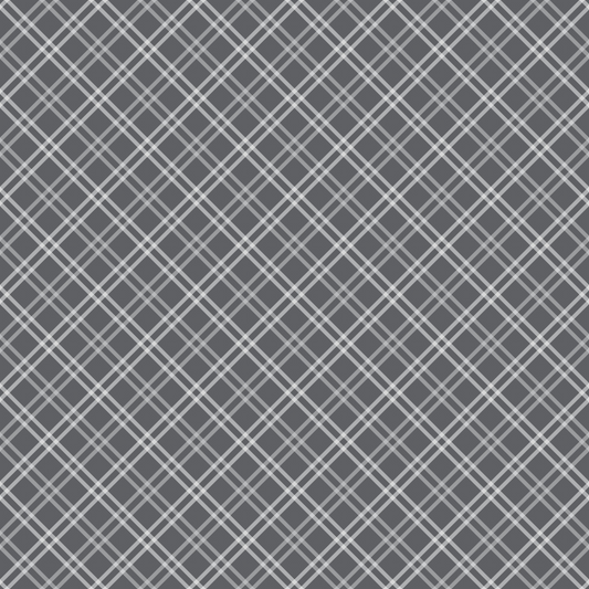 A gray background featuring a pattern of intersecting white diagonal grid lines forming diamond shapes.