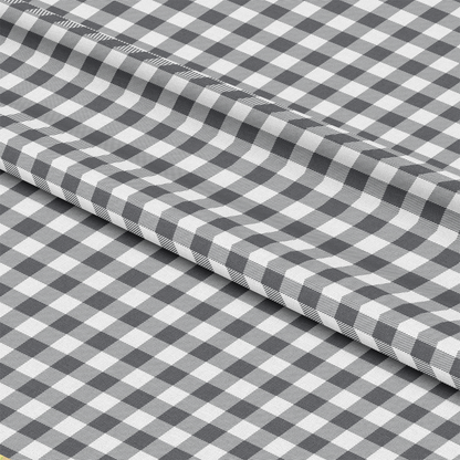 Mint Grey and White Plaid Pattern 8 Quilting Cotton Fabric