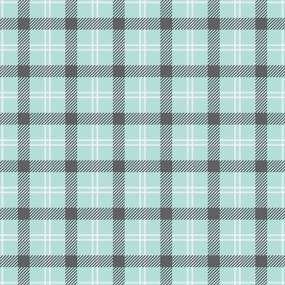 A blue and gray plaid pattern with intersecting lines forming squares on a flat surface.