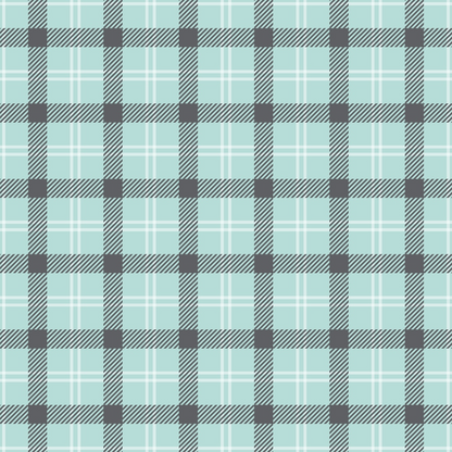 A blue and gray plaid pattern with intersecting lines forming squares on a flat surface.